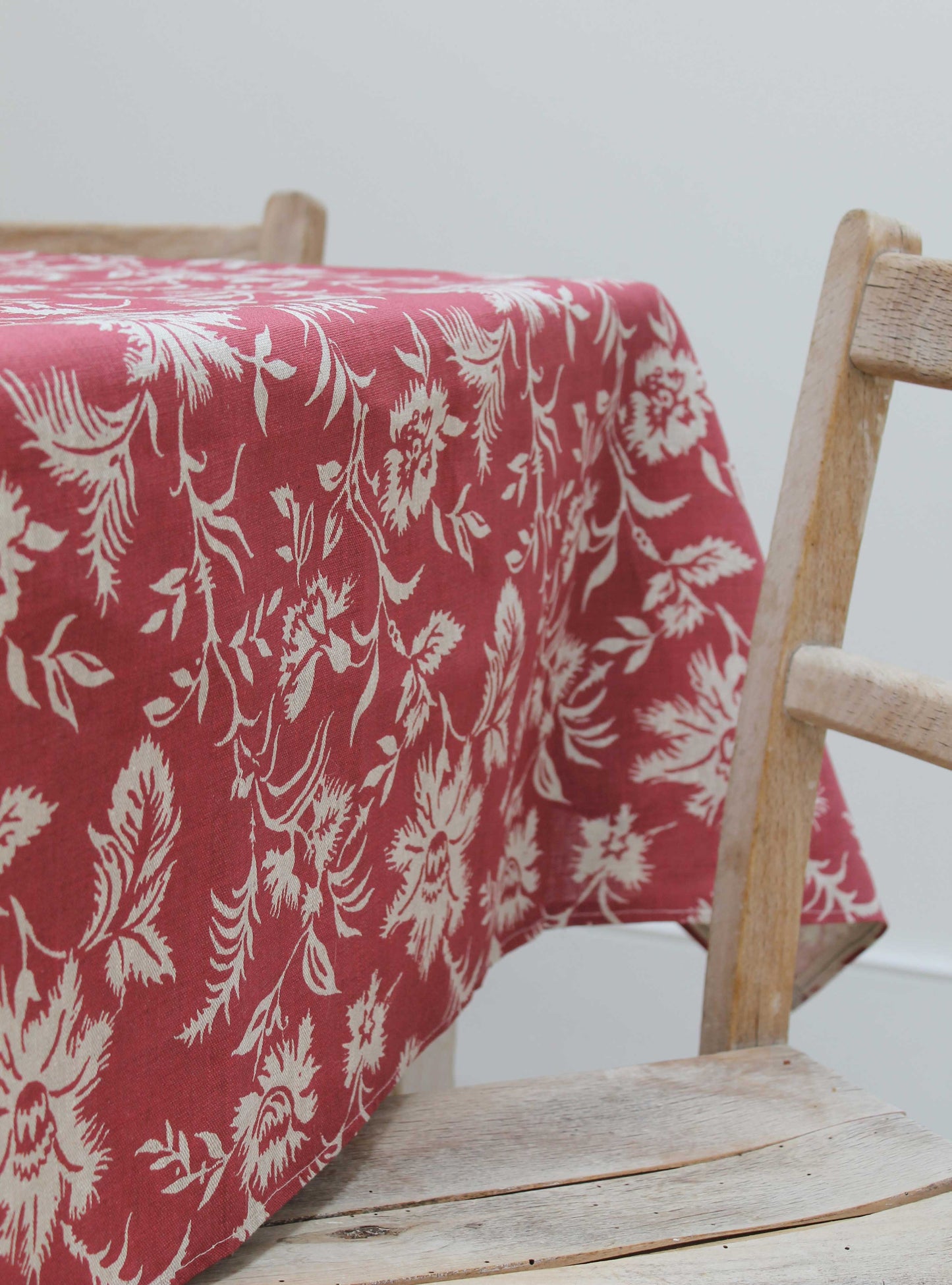 Clotilde Raspberry - Natural Linen