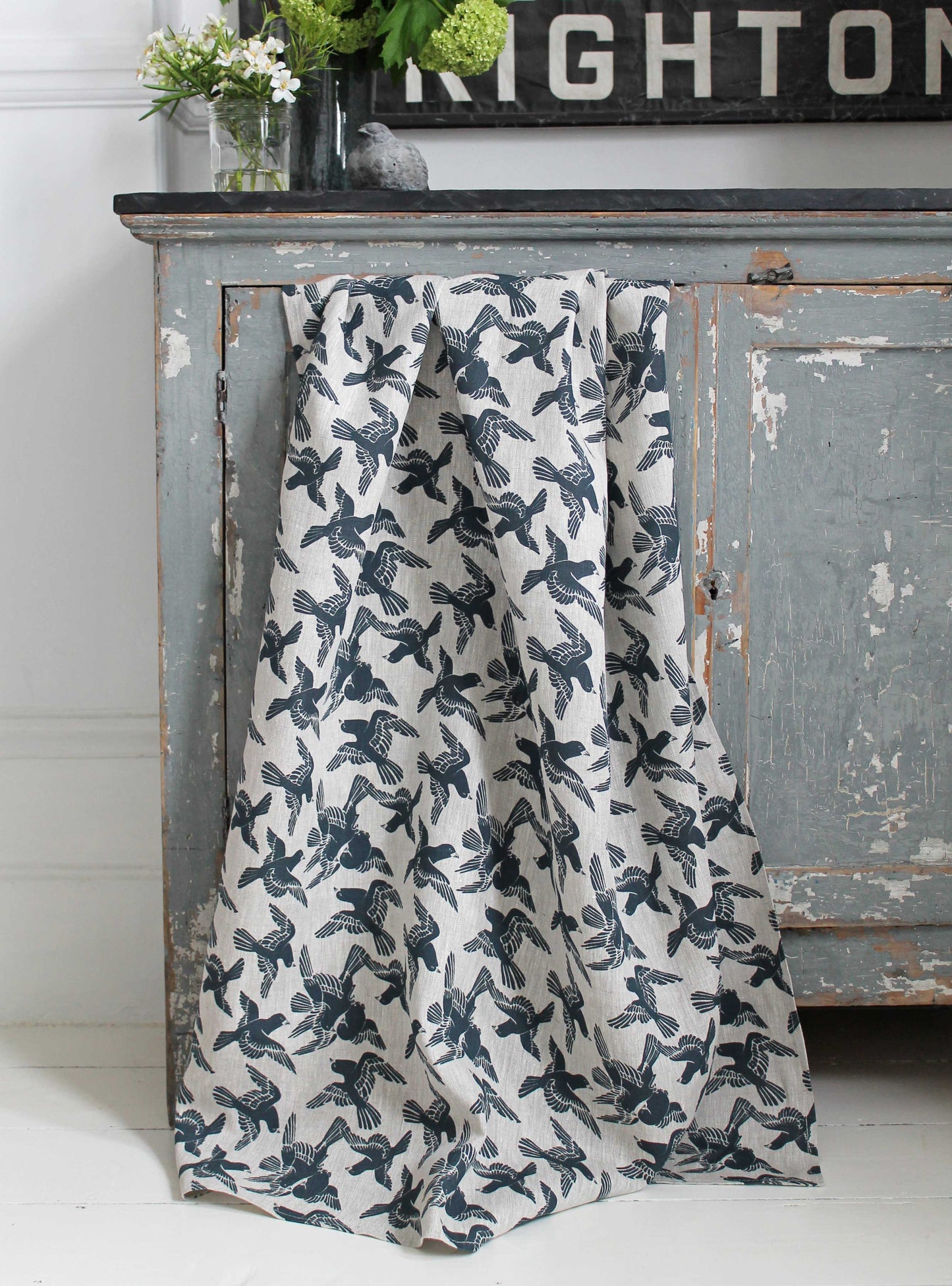 Daphne Blue - Natural Linen