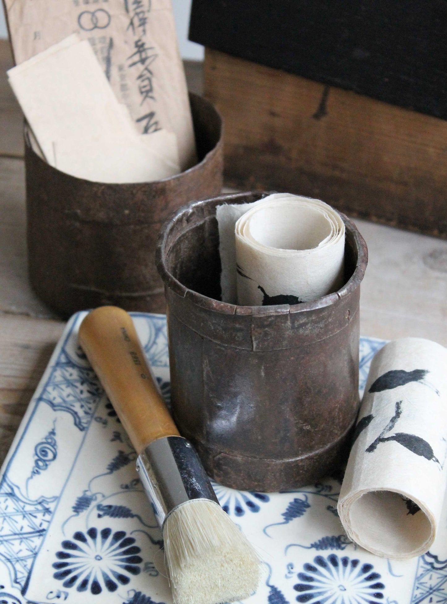 Vintage Indian Paint Pots