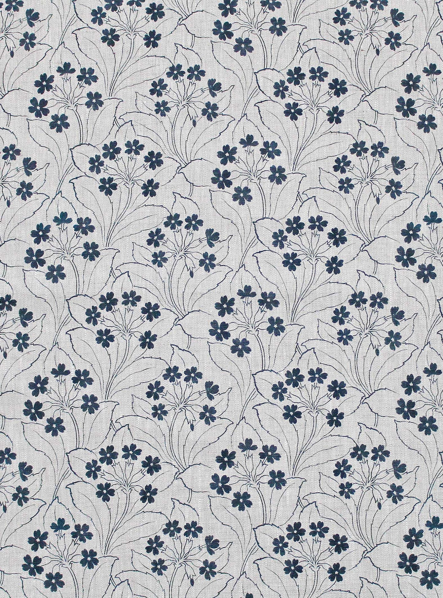 Lucilla Sprig Blue - Natural Linen