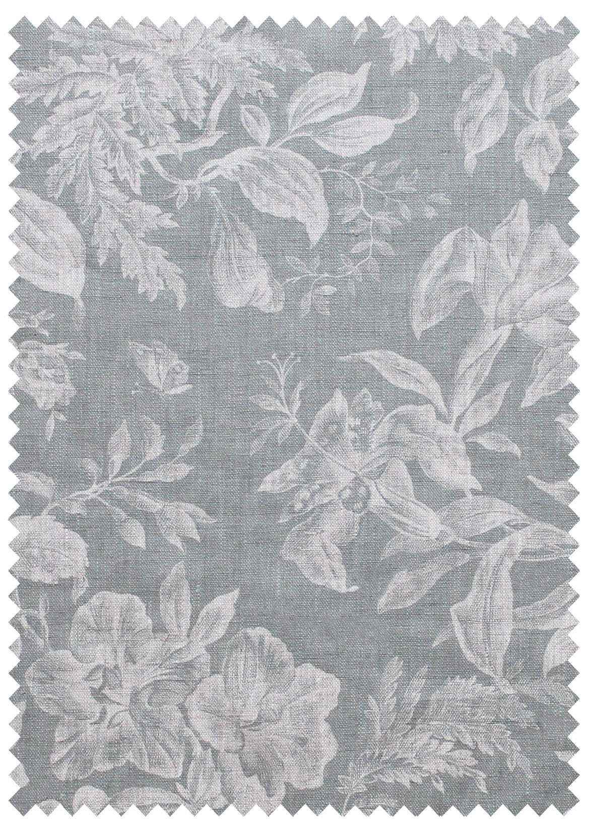 Floraison Manoir Grey - Natural Linen Swatch