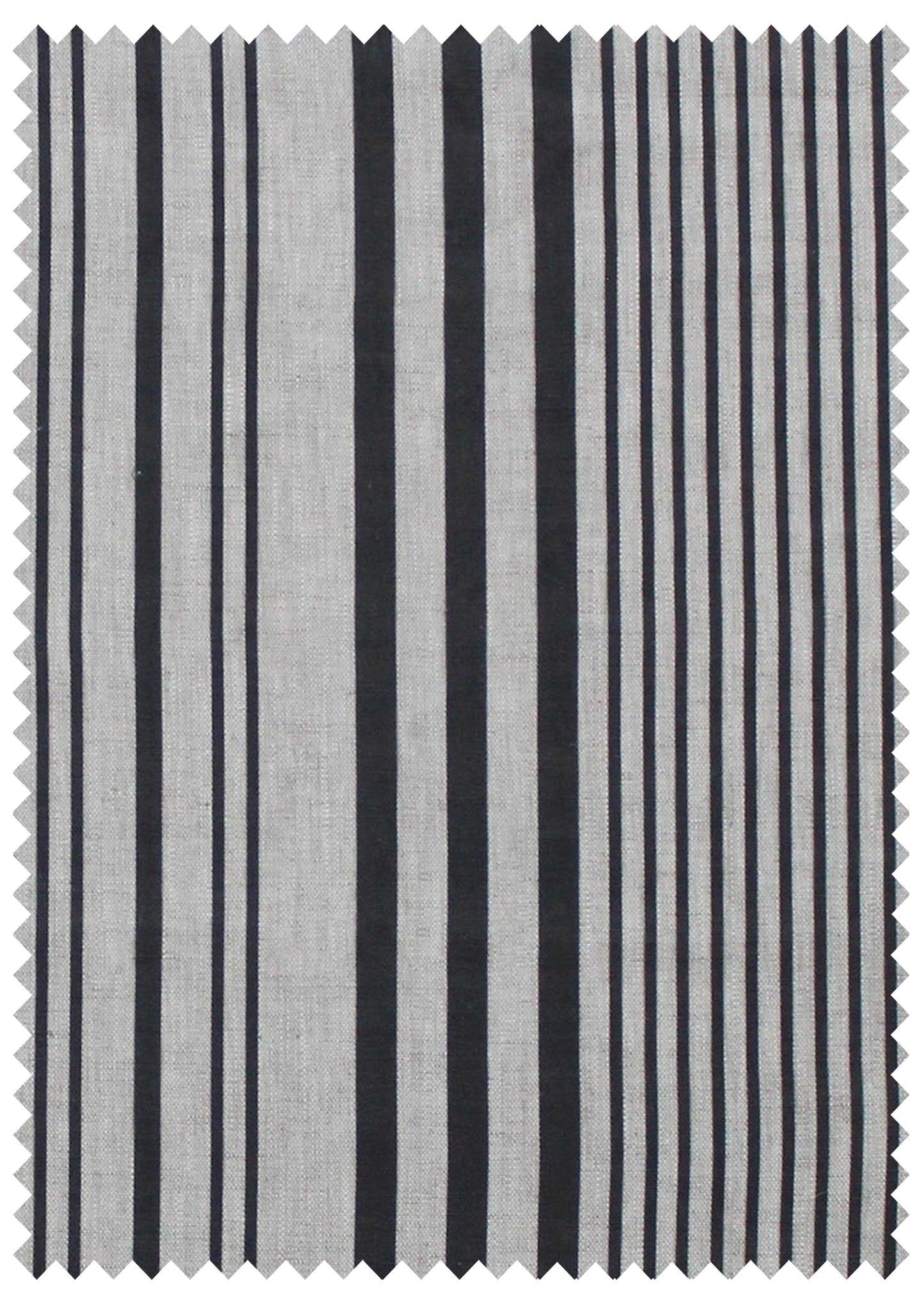 Stanley Stripe Soot - Natural Linen Swatch