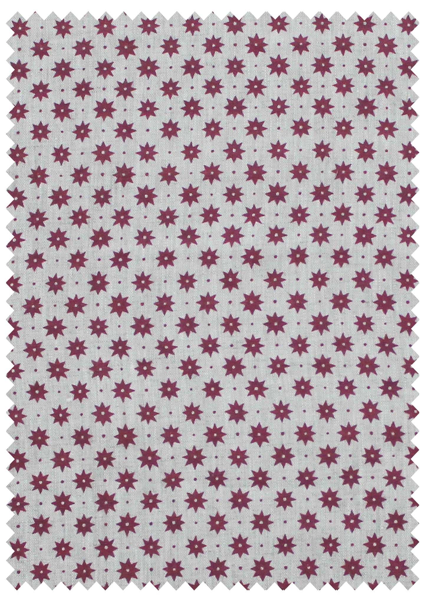 Petite Etoile French Raspberry - Natural Linen Swatch