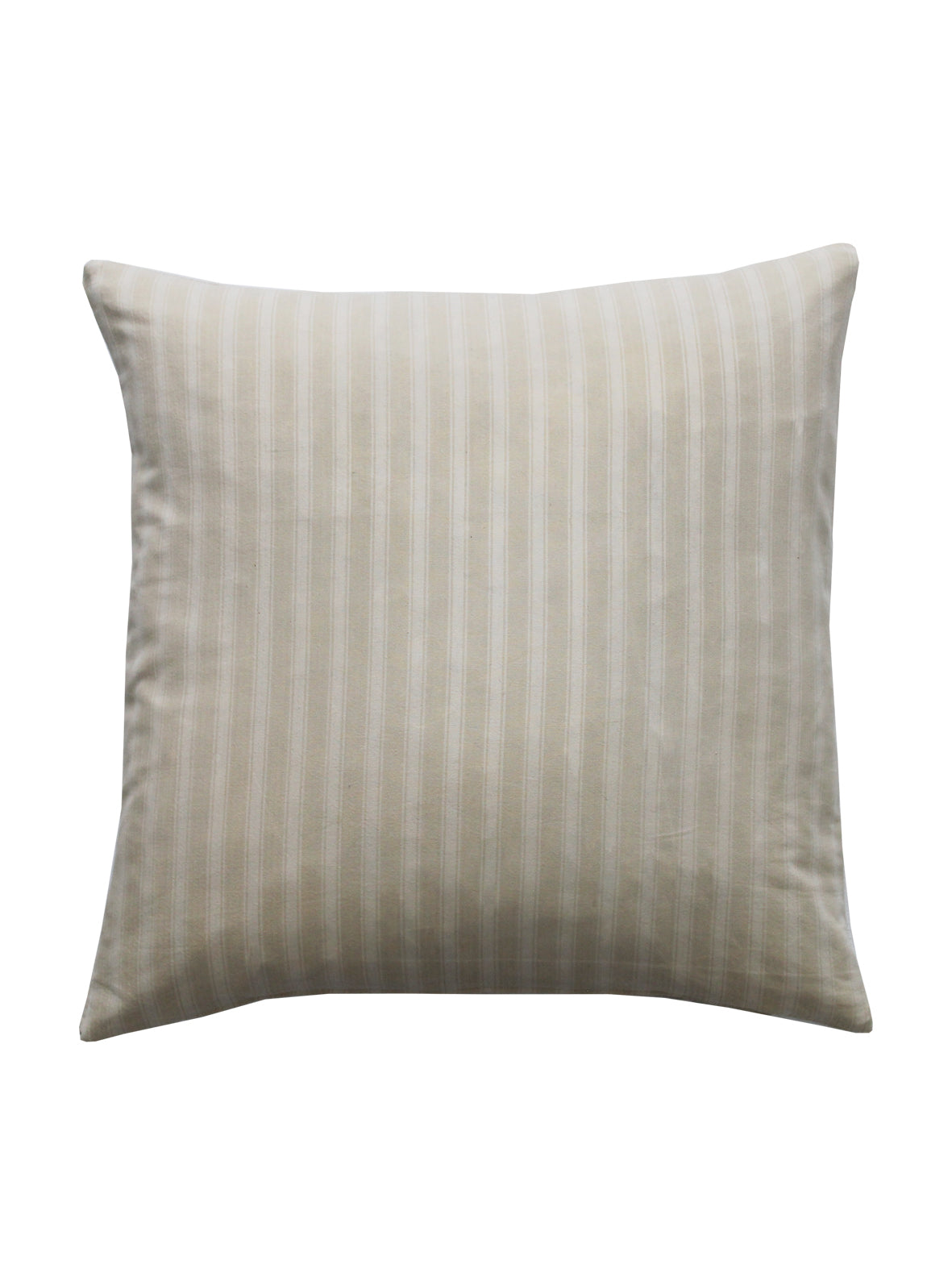Cream Stripe Square Cushion