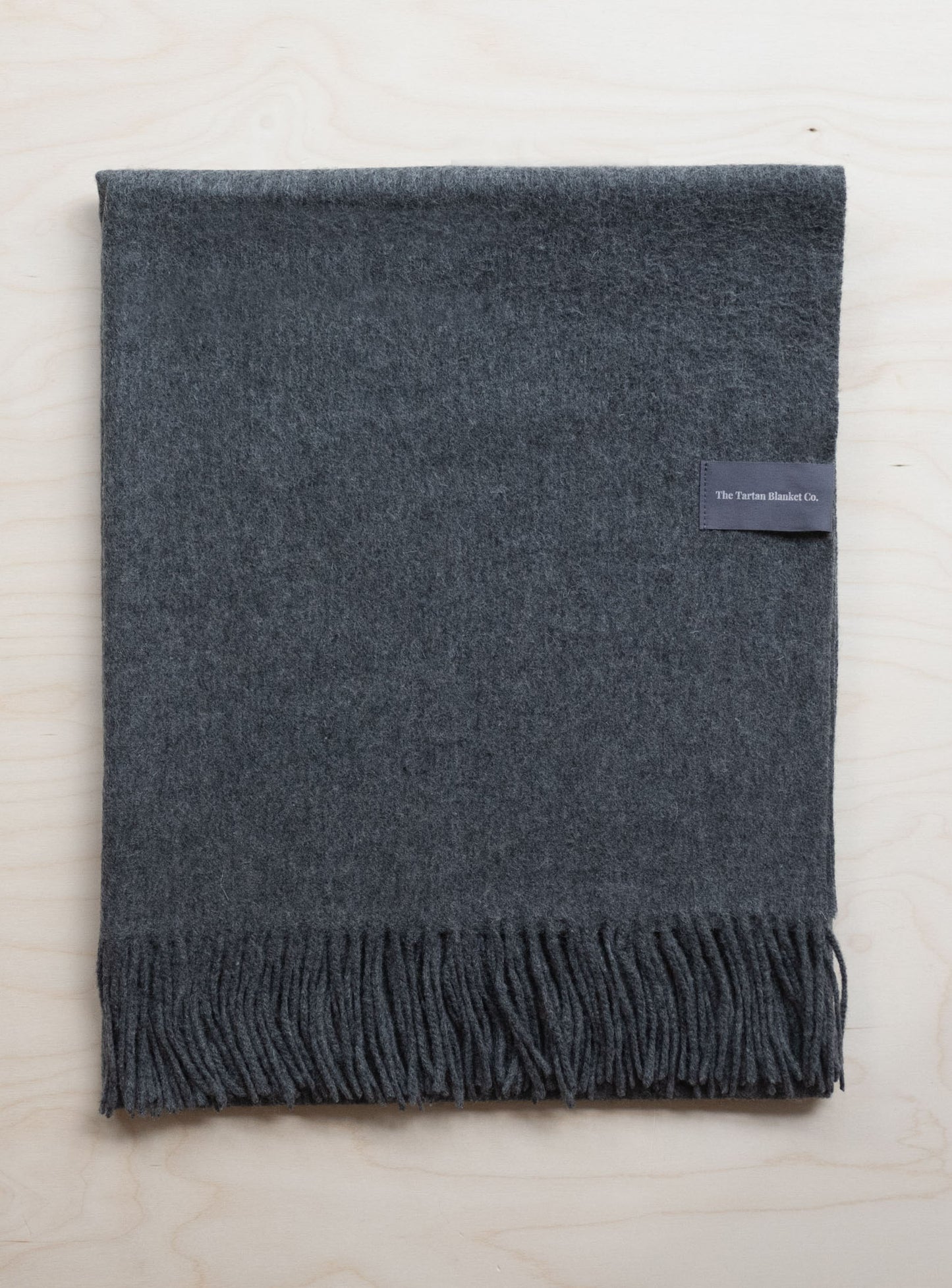 Charcoal Melange Lambswool Blanket
