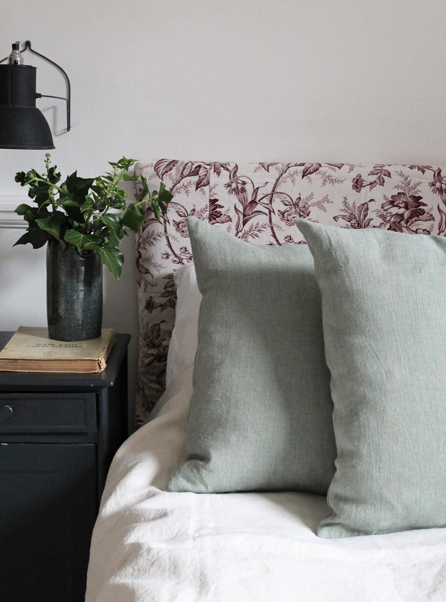 Blue/Green Linen Cushion