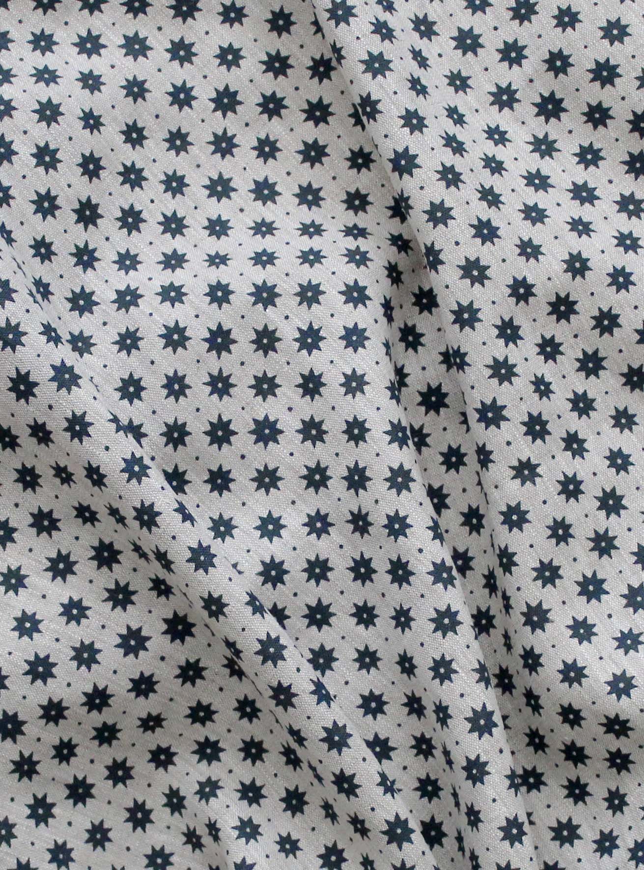 Petite Etoile Prussian Blue - Natural Linen