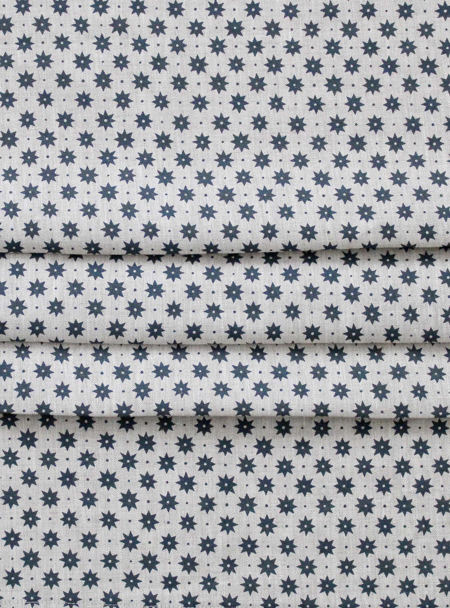 Petite Etoile Prussian Blue - Natural Linen
