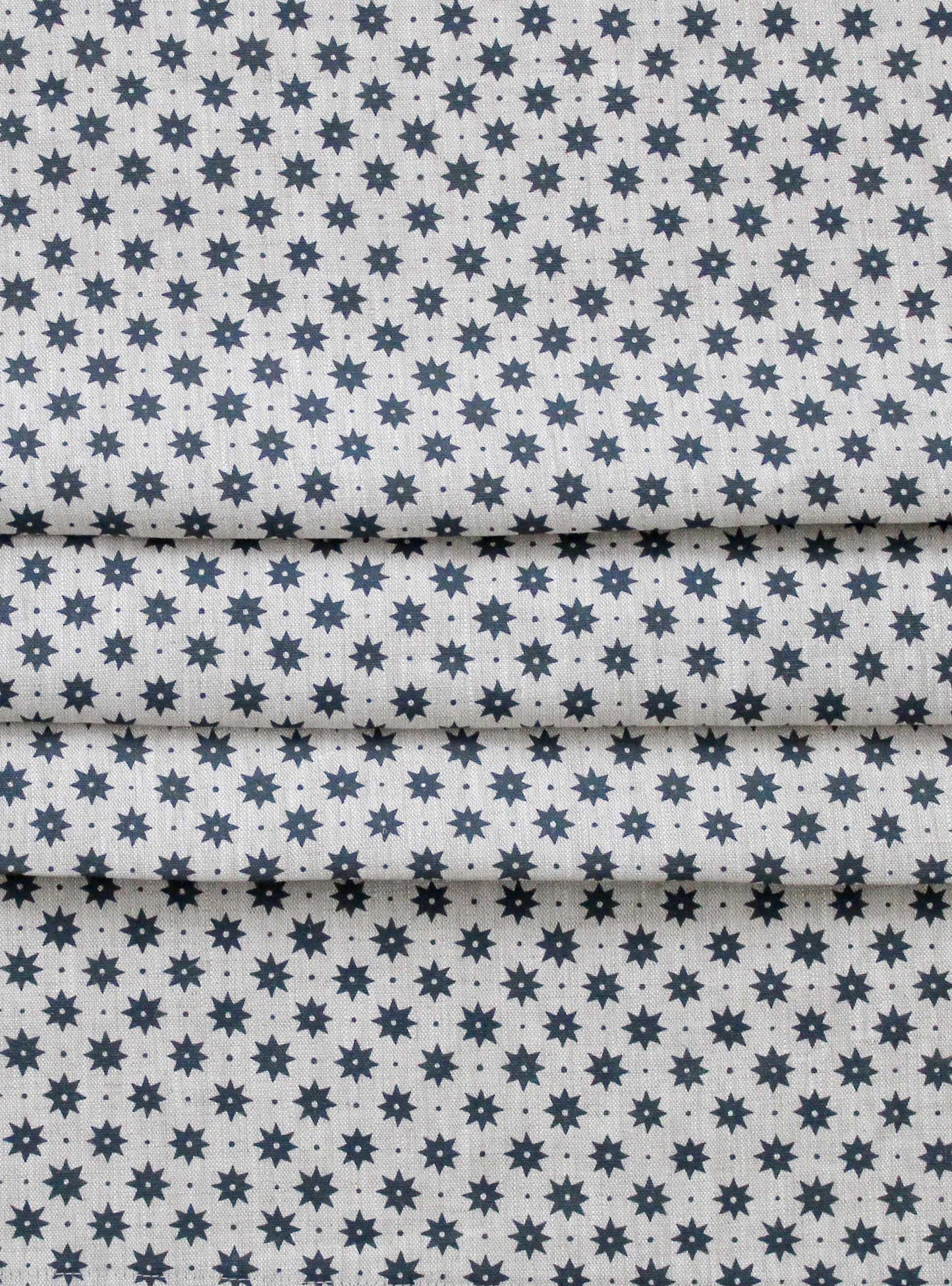 Petite Etoile Prussian Blue - Natural Linen