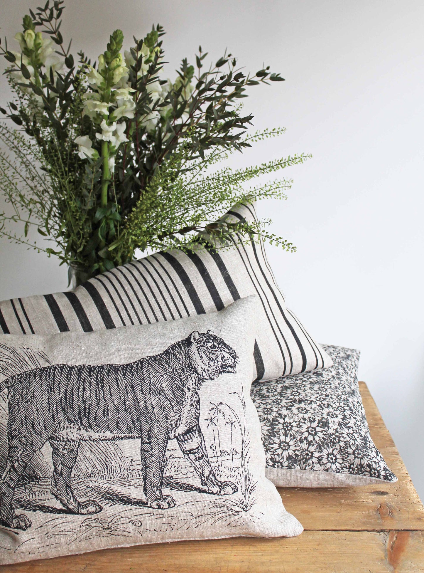 Shere Khan Linen Cushions