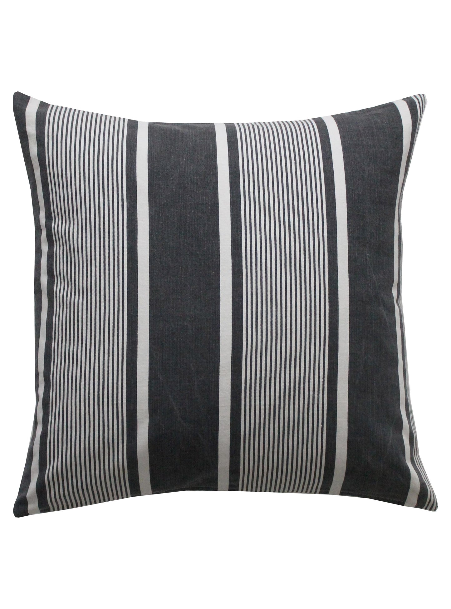 Black and White Stripe Square Cushion