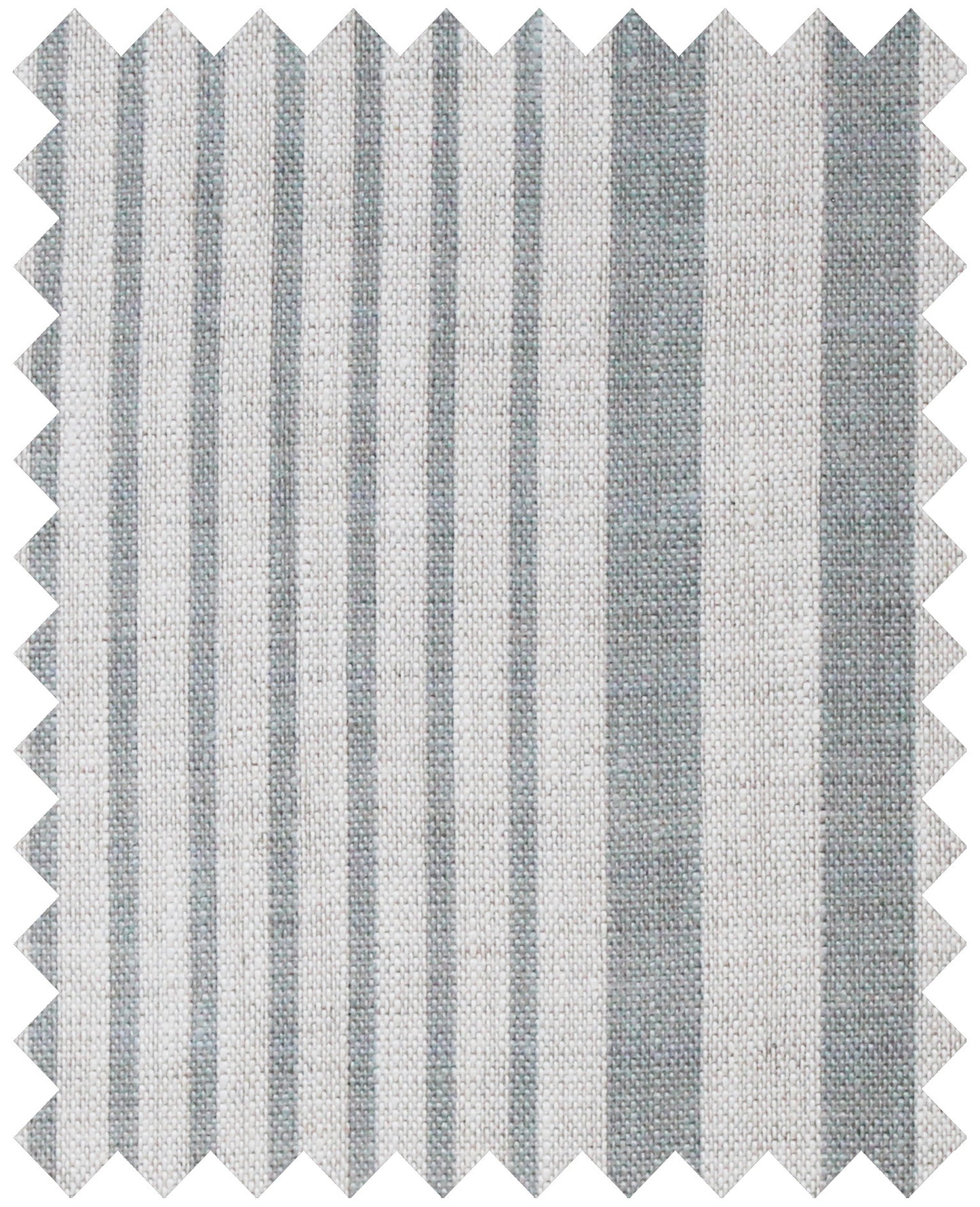 Stanley Stripe Manoir Grey - Natural Linen Swatch