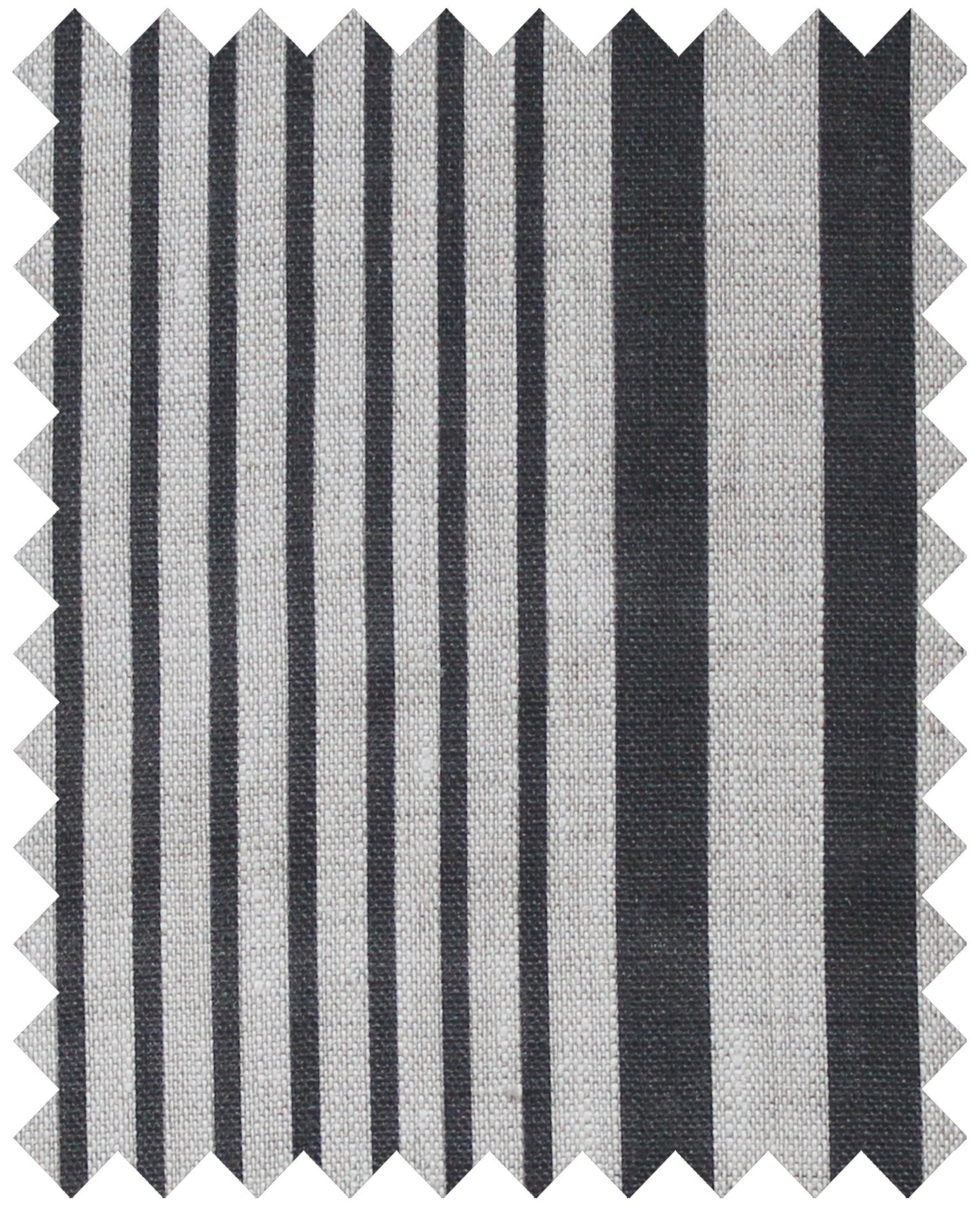 Stanley Stripe Soot - Natural Linen Swatch
