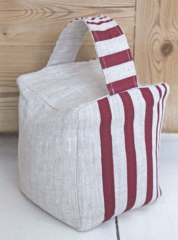 Stanley Stripe French Raspberry Door Stop