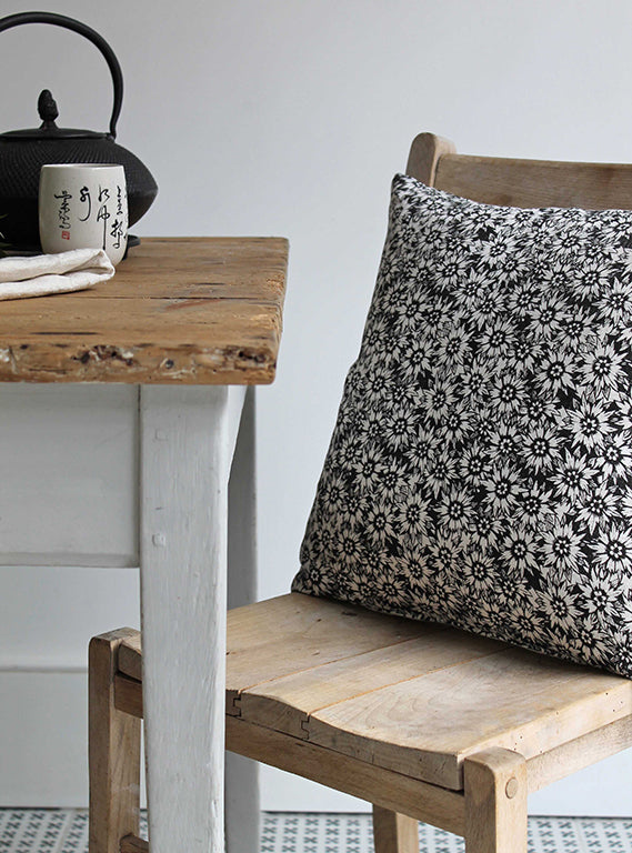 SummerLea Soot Square Linen Cushion Close