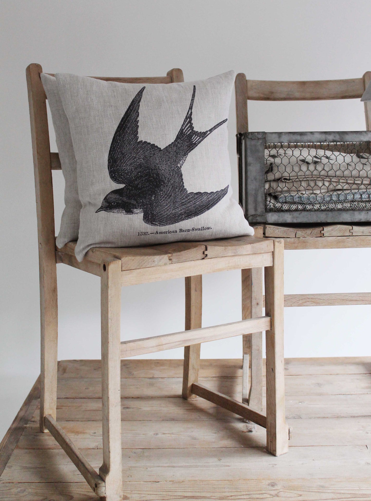 Barn Swallow Linen Cushion