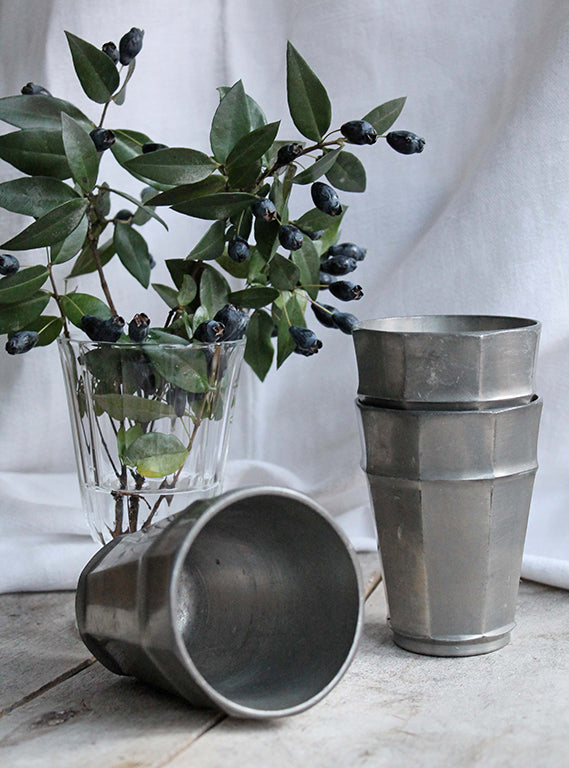 Vintage Pewter Cups