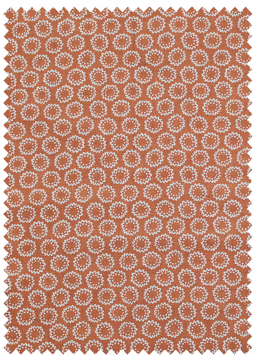 Ockley Burnt Orange - Natural Linen Swatch