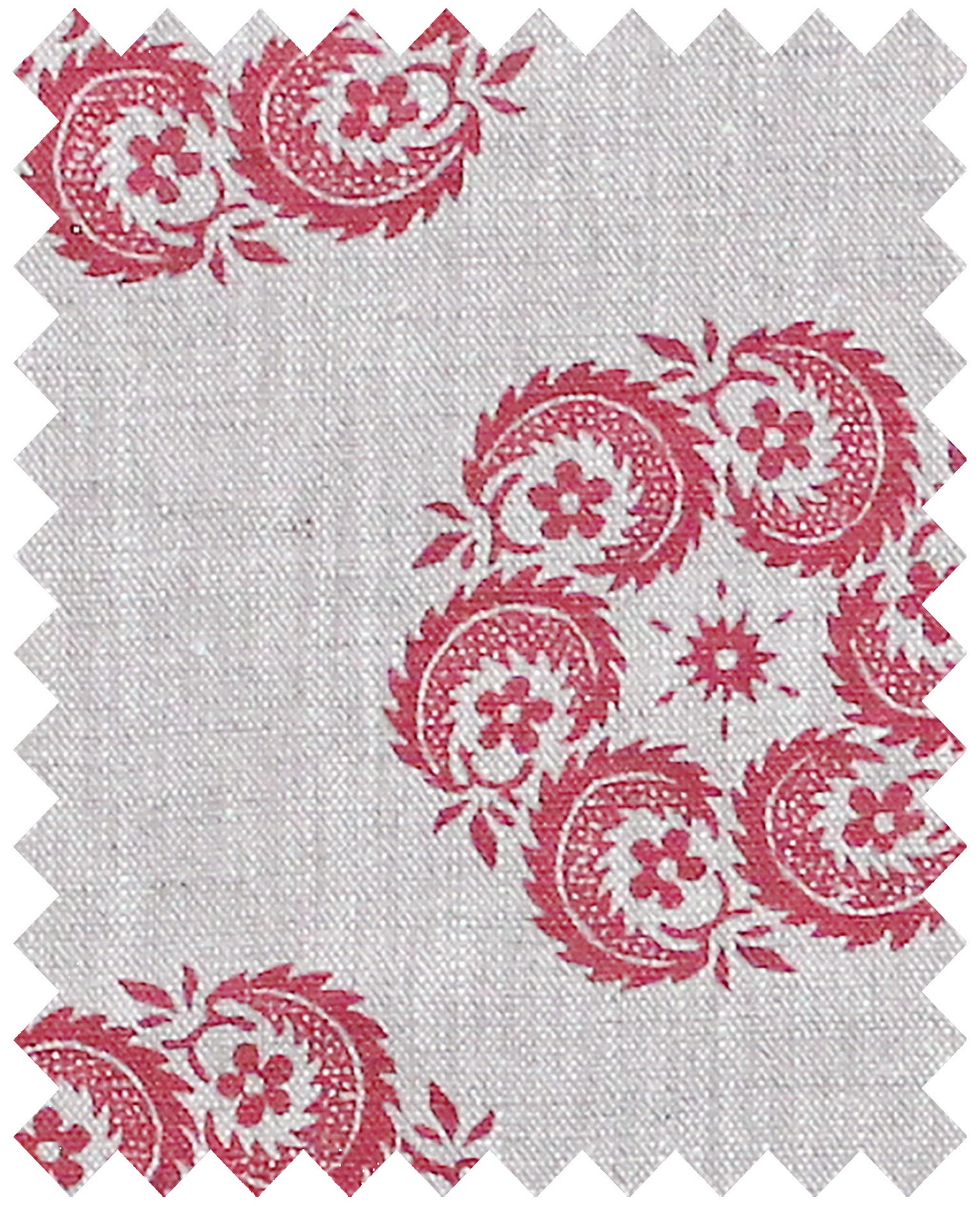 Bedoin Raspberry - Natural Linen Swatch