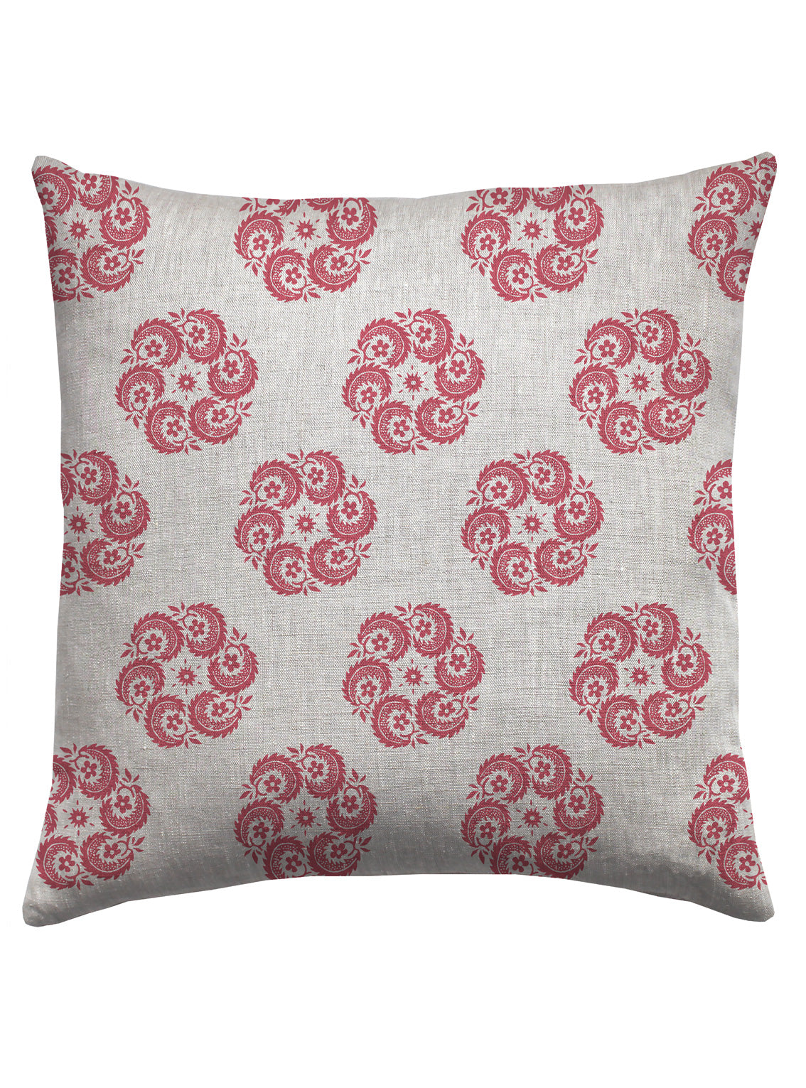 Bedoin Raspberry Square Cushion