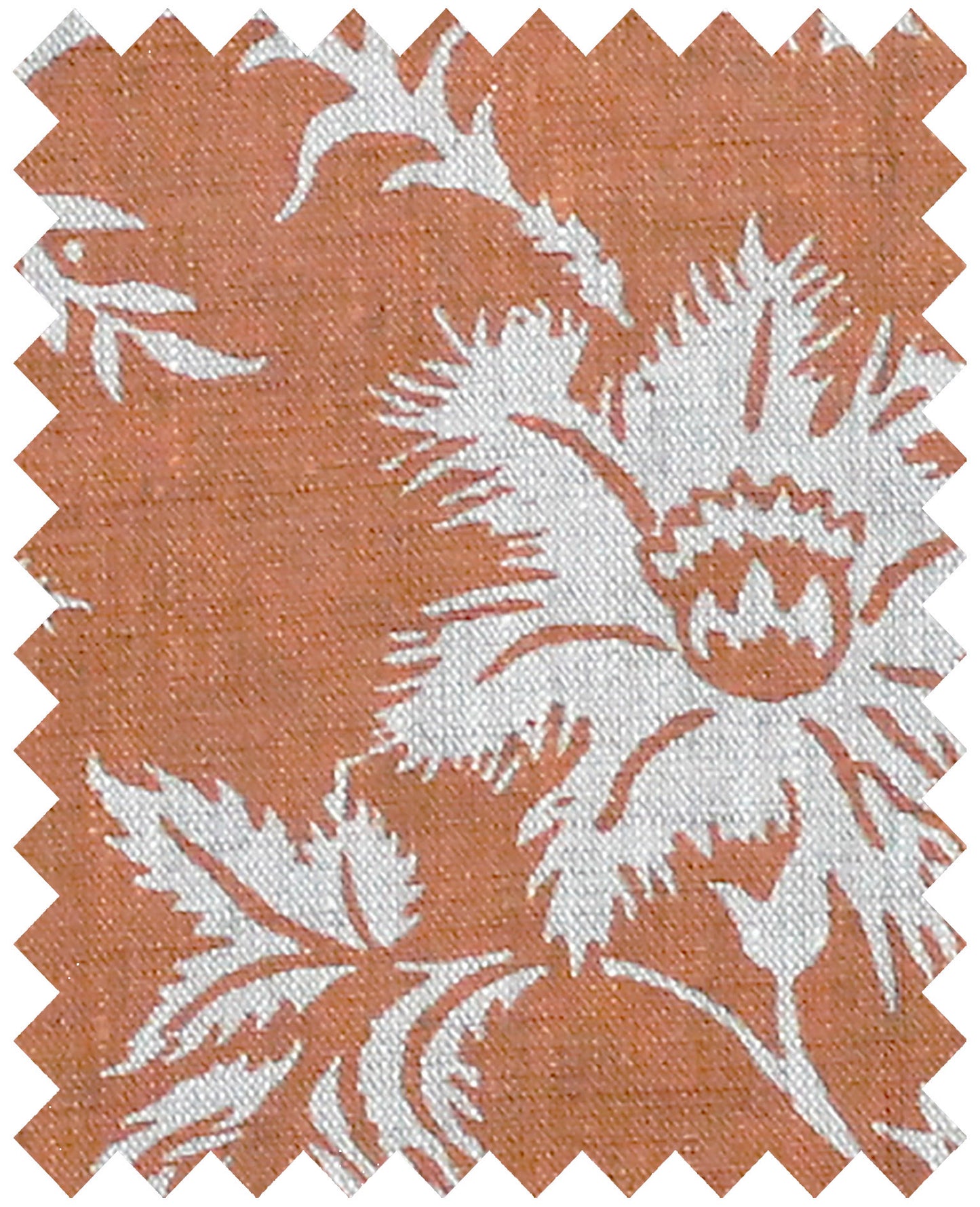 Clotilde Burnt Orange - Natural Linen Swatch