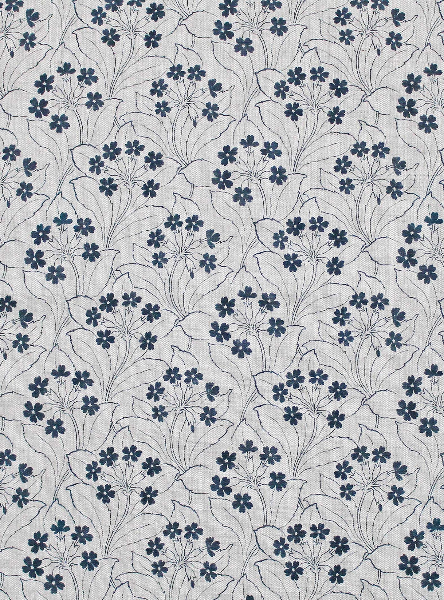 Lucilla Sprig Blue - Natural Linen