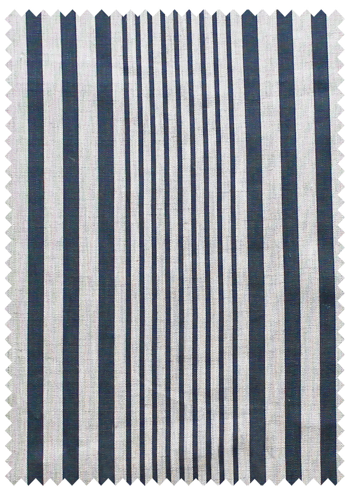 Stanley Stripe Stripe Prussian Blue - Natural Linen Swatch