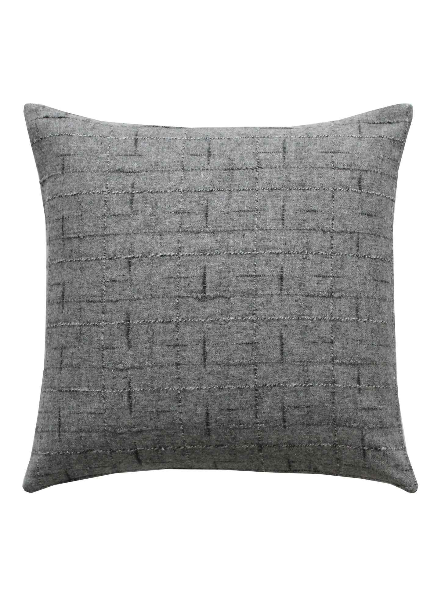 Grey Wool Square Cushion