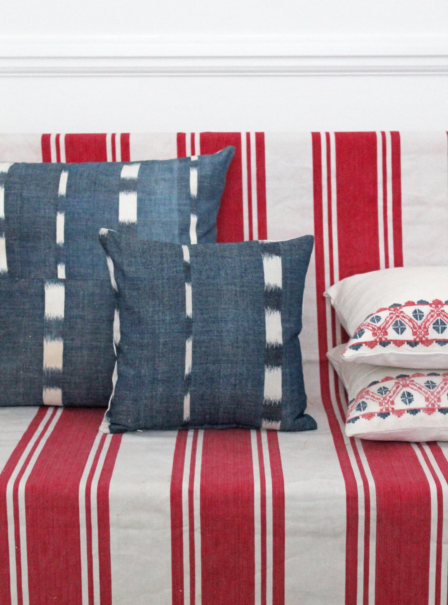 Vintage Ikat Stripe Cushion