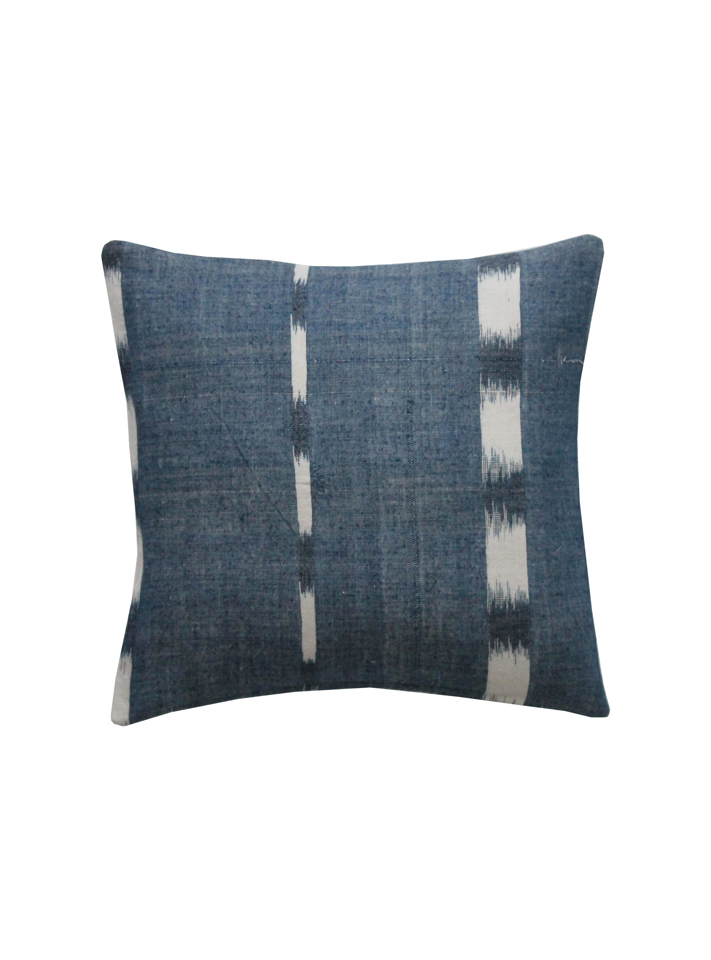 Indigo Itajime Grid Cushion by Tatie Lou & Pad