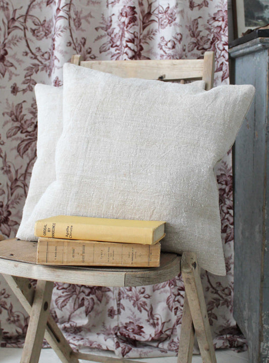 Slubby Linen Stripe Cushion