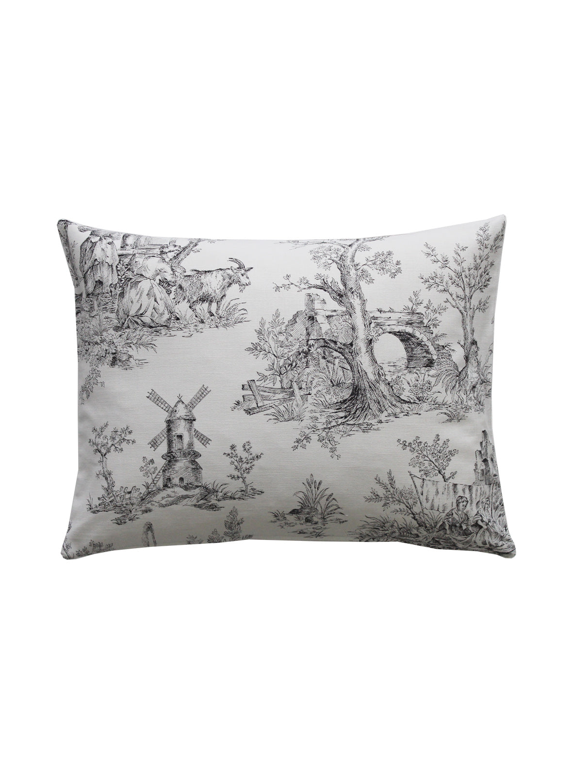 Mono Toile Vintage Linen Cushion
