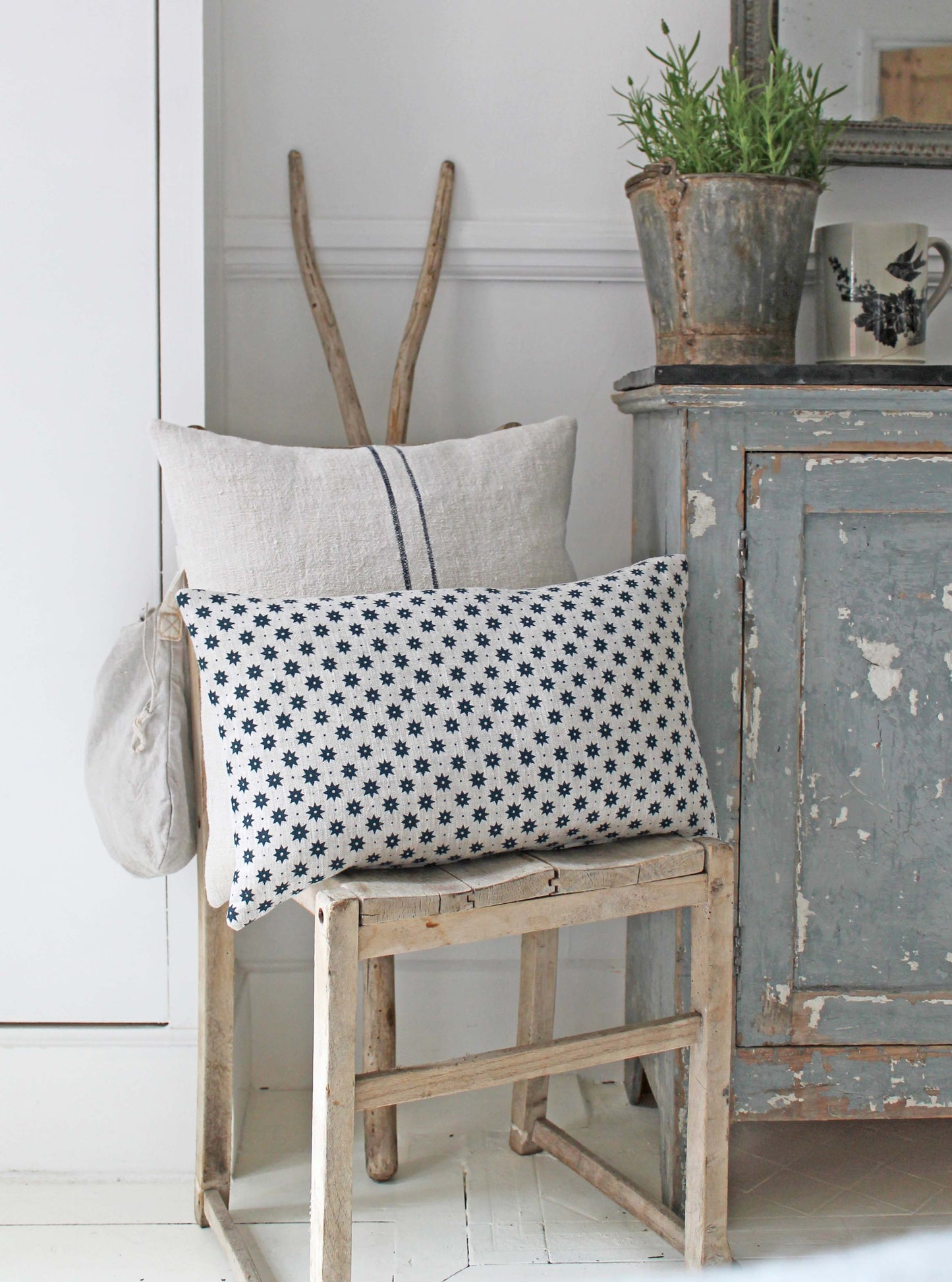 Petite Etoile Prussian Blue Cushions
