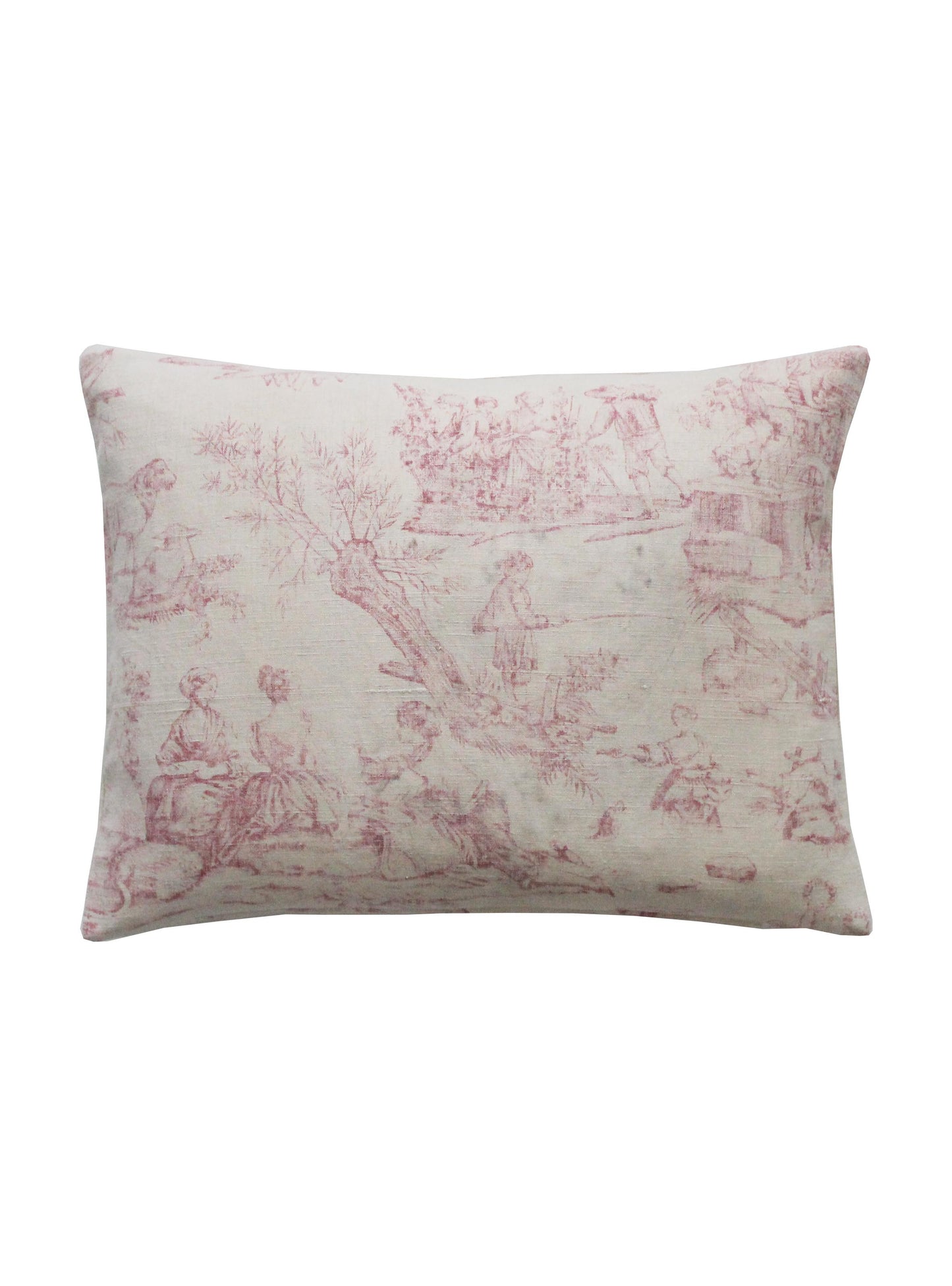 Pink Toile Square Cushion