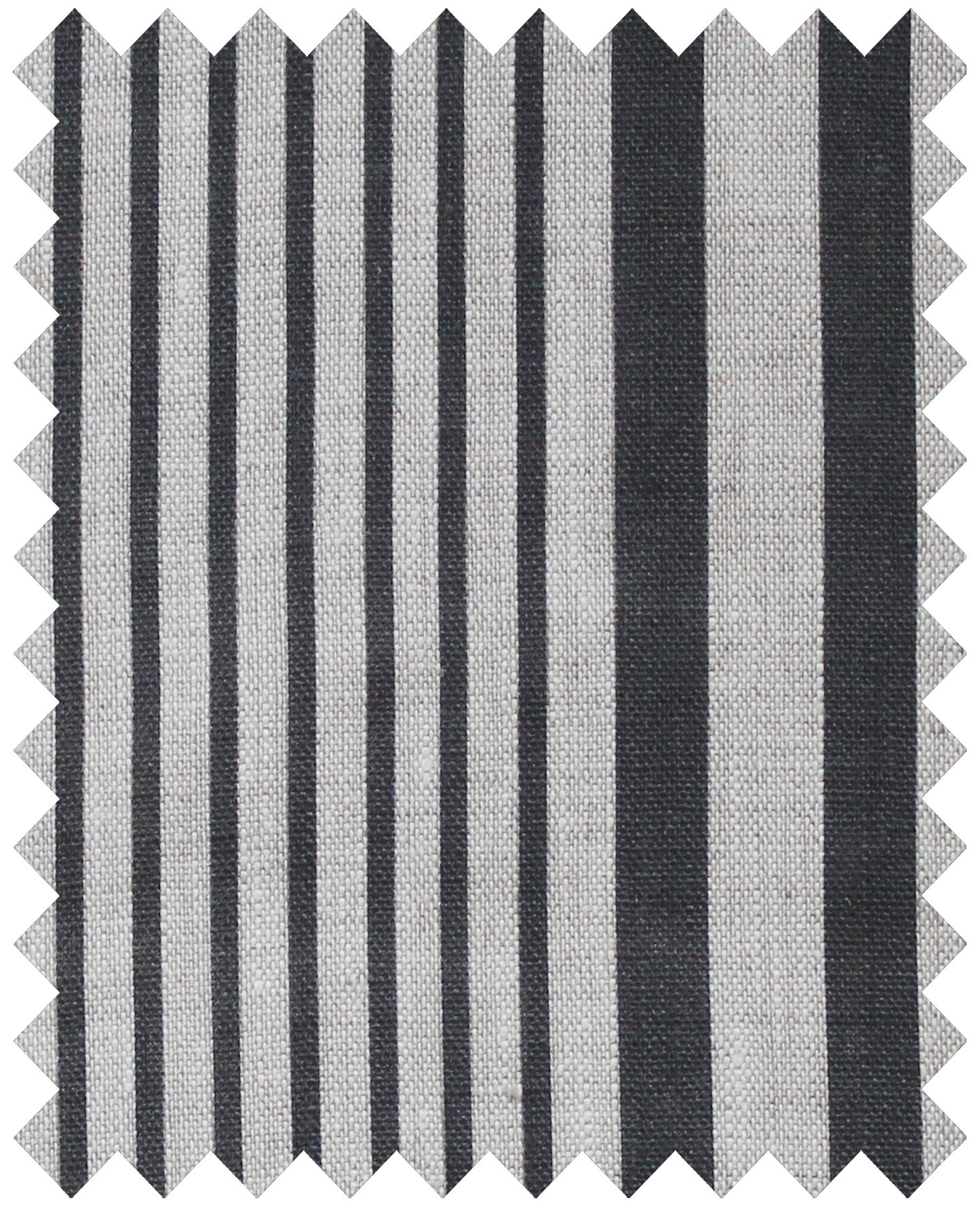Stanley Stripe Soot - Natural Linen Swatch