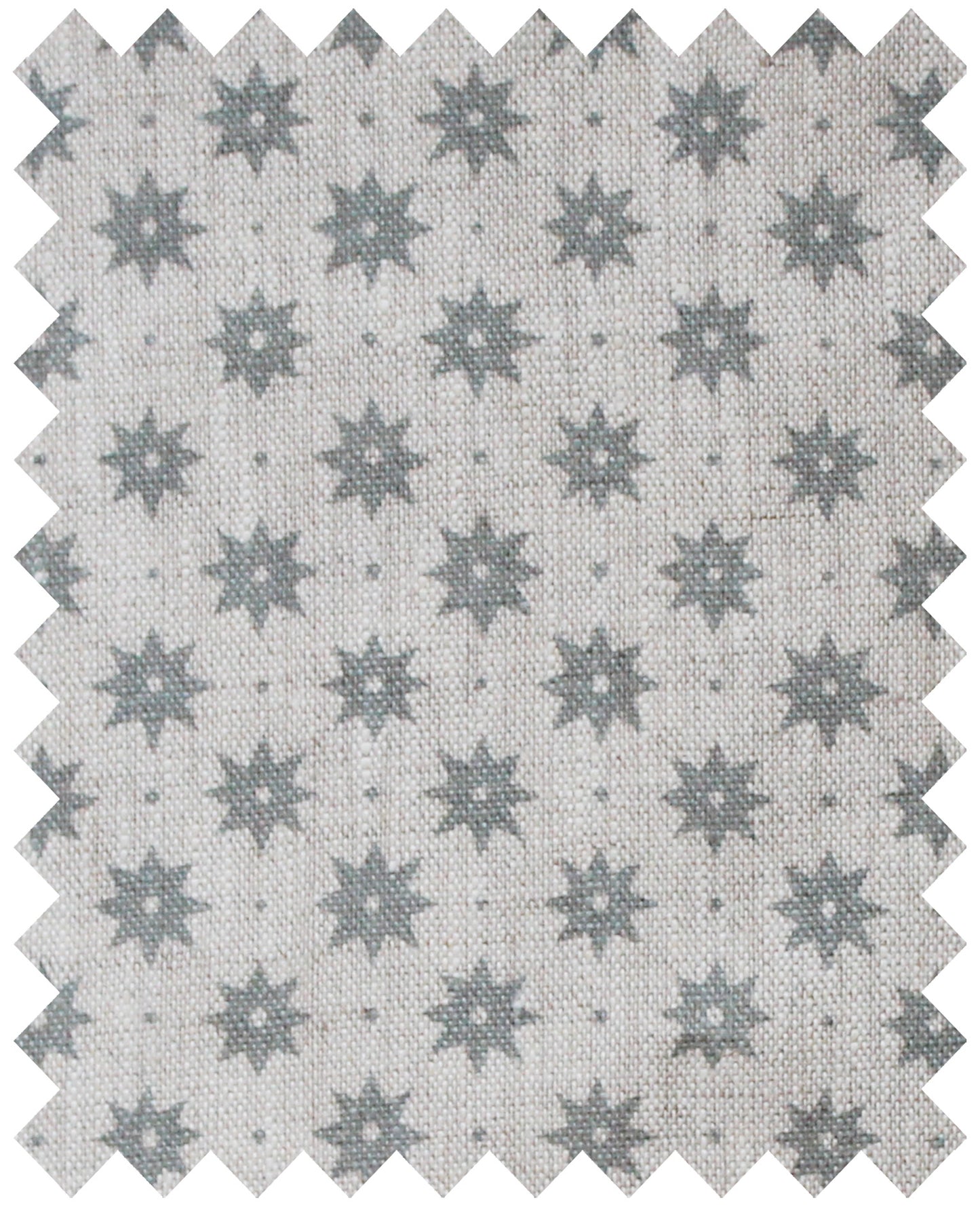 Petite Etoile Manoir Grey - Natural Linen Swatch