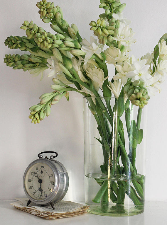 Vintage 1920s Glass Vase Flowers
